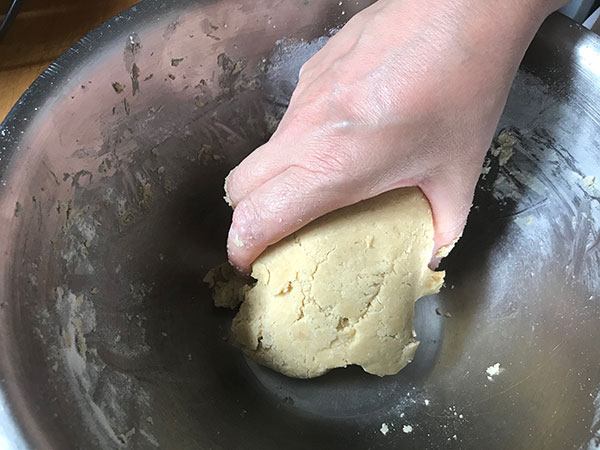 forming dough.