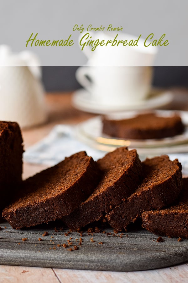 slices of homemade gingerbread cake